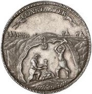 1½ Thaler - Anthony Ulrich Mint visit, Germany, 1705 reverse image
