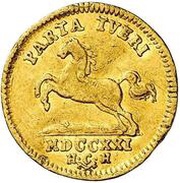½ Ducat - August William, Germany, 1716-1721 reverse image