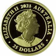 25 Dollars - Elizabeth II 6th Portrait - Australian Sovereign; Queen Elizabeth II 95th Birthday obverse image