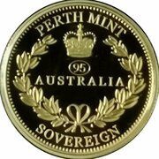 25 Dollars - Elizabeth II 6th Portrait - Australian Sovereign; Queen Elizabeth II 95th Birthday, Australia, 2021 reverse image