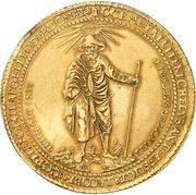 2 Thalers - Frederick Ulrich St. Jacobslöser - Gold pattern strike, Germany, 1625 reverse image