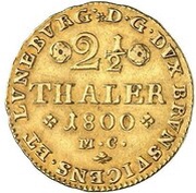2½ Thaler - Charles William Ferdinand, Germany, 1788-1806 reverse image