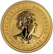 25 Dollars - Elizabeth II 6th Portrait - Kangaroo - Gold Bullion Coin obverse image
