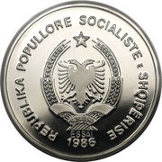 50 Lekë Locomotives; Essai obverse image
