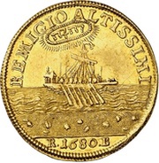 1 Ducat - Rudolph August, Germany, 1680 reverse image