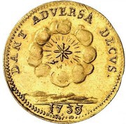 1 Ducat - Louis Rudolph Mule, Germany, 1733 reverse image