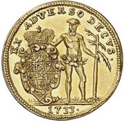 1 Ducat - Louis Rudolph, Germany, 1733 reverse image