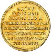1 Ducat - Ferdinand Albert II Death, Germany, 1735 reverse image
