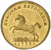 1 Ducat - Charles I, Germany, 1736 reverse image
