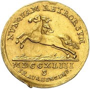 1 Ducat - Charles I Harz Mining Ducat, Germany, 1743 reverse image