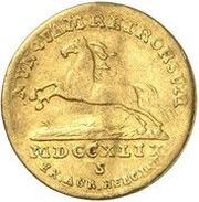 1 Ducat - Charles I, Germany, 1749 reverse image