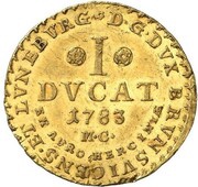 1 Ducat - Charles William Ferdinand Harz Ausbeute, Germany, 1781-1784 reverse image