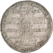 5 Thalers - August Löser, Death of August obverse image