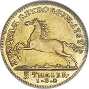 5 Thalers - Charles, Germany, 1742-1775 reverse image