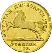 5 Thalers - Charles, Germany, 1775-1778 reverse image