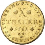10 Thalers - Charles William Ferdinand, Germany, 1781-1784 reverse image