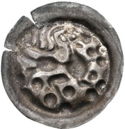 Denier Bracteate "Ewiger pfennig", Germany, 1412 reverse image