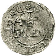4½ Pfennig, Germany, 1680 reverse image