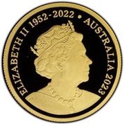 25 Dollars In the name of Elizabeth II; 6th Portrait - Fighting Kangaroos; Gold Proof obverse image