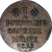 1 Pfenning - William, Germany, 1831-1834 reverse image