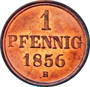 1 Pfennig - William, Germany, 1851-1856 reverse image