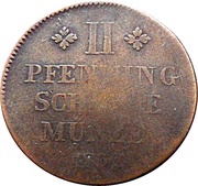 2 Pfenning - William, Germany, 1832-1834 reverse image