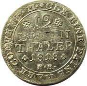 1⁄12 Thaler - George IV, Germany, 1816-1819 reverse image