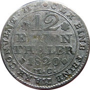 1⁄12 Thaler - George IV, Germany, 1820 reverse image