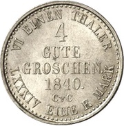 4 Gute Groschen - William, Germany, 1840 reverse image