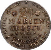 24 Mariengroschen / ⅔ Thaler - Charles II, Germany, 1824-1829 reverse image