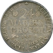 24 Mariengroschen - William, Germany, 1832-1834 reverse image