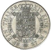1 Thaler - William Pattern, Germany, 1837 reverse image