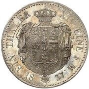 1 Thaler - William, Germany, 1837-1838 reverse image