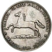 2 Thalers - William, Germany, 1849-1850 reverse image