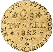 2½ Thaler - George IV, Germany, 1822 reverse image