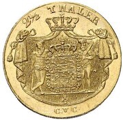 2½ Thaler - Charles II, Germany, 1829 reverse image