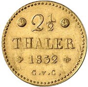 2½ Thaler - William, Germany, 1832 reverse image