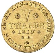 5 Thalers - George IV, Germany, 1816-1819 reverse image