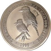 30 Dollars - Elizabeth II 4th Portrait - Australian Kookaburra - Silver Bullion Coin, Australia, 1998-1999 reverse image