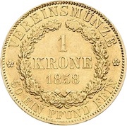 1 Krone - William reverse image