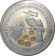 30 Dollars - Elizabeth II 4th Portrait - Australian Kookaburra - Silver Bullion Coin, Australia, 1999-2000 reverse image