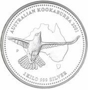 30 Dollars - Elizabeth II 4th Portrait - Australian Kookaburra, Australia, 2001-2002 reverse image