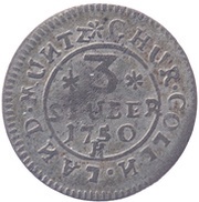 3 Stüber - Clemens August, Germany, 1749-1750 reverse image