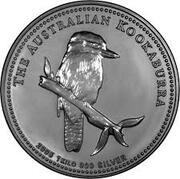 30 Dollars - Elizabeth II 4th Portrait - Australian Kookaburra - Silver Bullion Coin, Australia, 2004-2005 reverse image