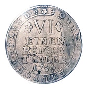 ⅙ Thaler - Joseph Clemens of Bayern, Germany, 1754-1756 reverse image