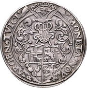 1 Thaler - John Gebhard of Mansfeld, Germany, 1558 reverse image