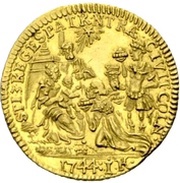 1 Ducat - Clemens August of Bayern, Germany, 1742-1744 reverse image