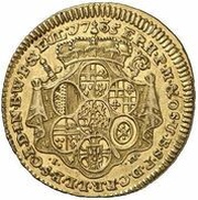 ½ Carolin - Clemens August of Bayern, Germany, 1735-1736 reverse image
