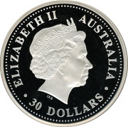 30 Dollars - Elizabeth II 4th Portrait - Year of the Pig - Silver Bullion Proof obverse image