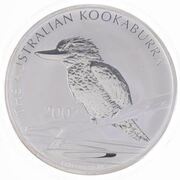 30 Dollars - Elizabeth II 4th Portrait - Australian Kookaburra - Silver Bullion Coin, Australia, 2007 reverse image